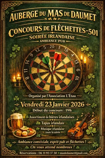 Soirée irlandaise à l'auberge du Mas de Daumet, Montpellier, Auberge du Mas de Daumet